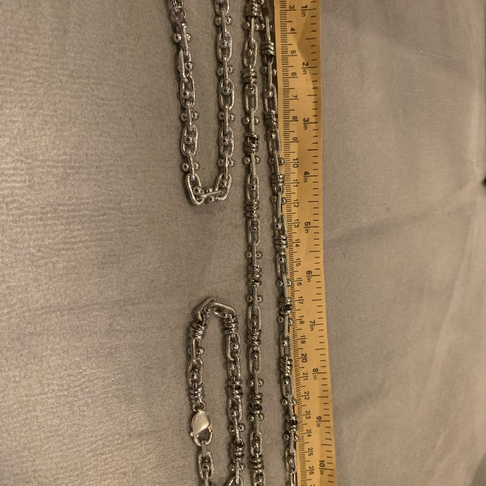 Italian link sterling silver set